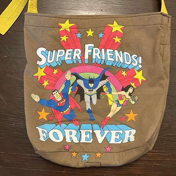 Super Friends! Unique GOODFARKEN 🇨🇦crossbody, shoulder tote bag - Upcycle ♻️ - Picture 2 of 9